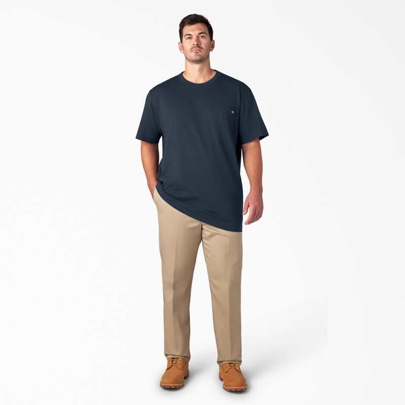 Dickies Men's Heavyweight Crew Neck Short Sleeve Tee Big-Tall,Dark Navy,3X-Large Tall - Image 4