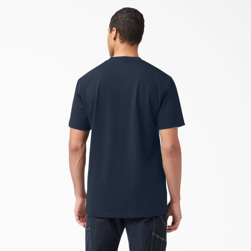 Dickies Men's Heavyweight Crew Neck Short Sleeve Tee Big-Tall,Dark Navy,3X-Large Tall - Image 2