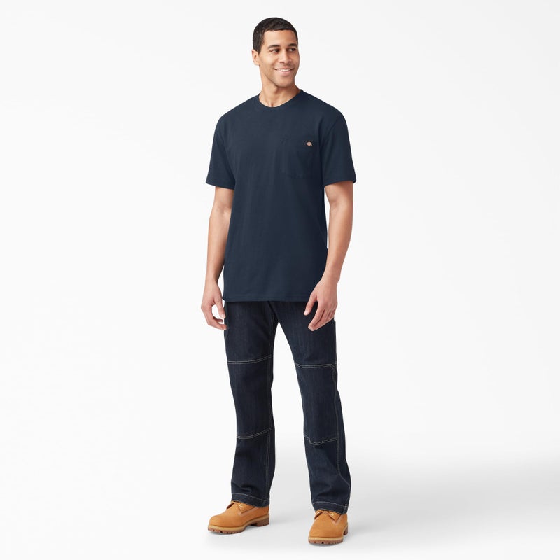 Dickies Men's Heavyweight Crew Neck Short Sleeve Tee Big-Tall,Dark Navy,3X-Large Tall - Image 3