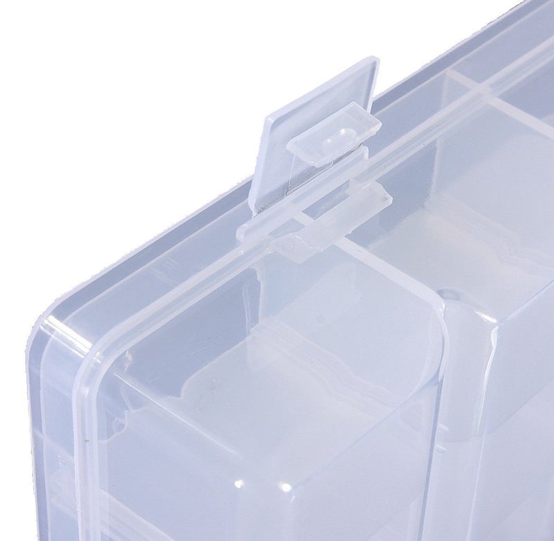SHOPOWARE 36 Grid Cells Plastic Multipurpose Jewelry Organizer Storage Box Transparent - Image 4