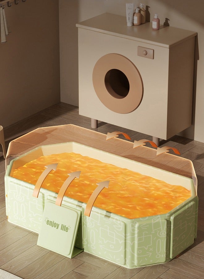 Foldable Baby Bathtub with Reinforced Support Extra Large Capacity and Premium Safe Materials Complete Bath Set with Ocean Balls and Duck Toys - Image 4