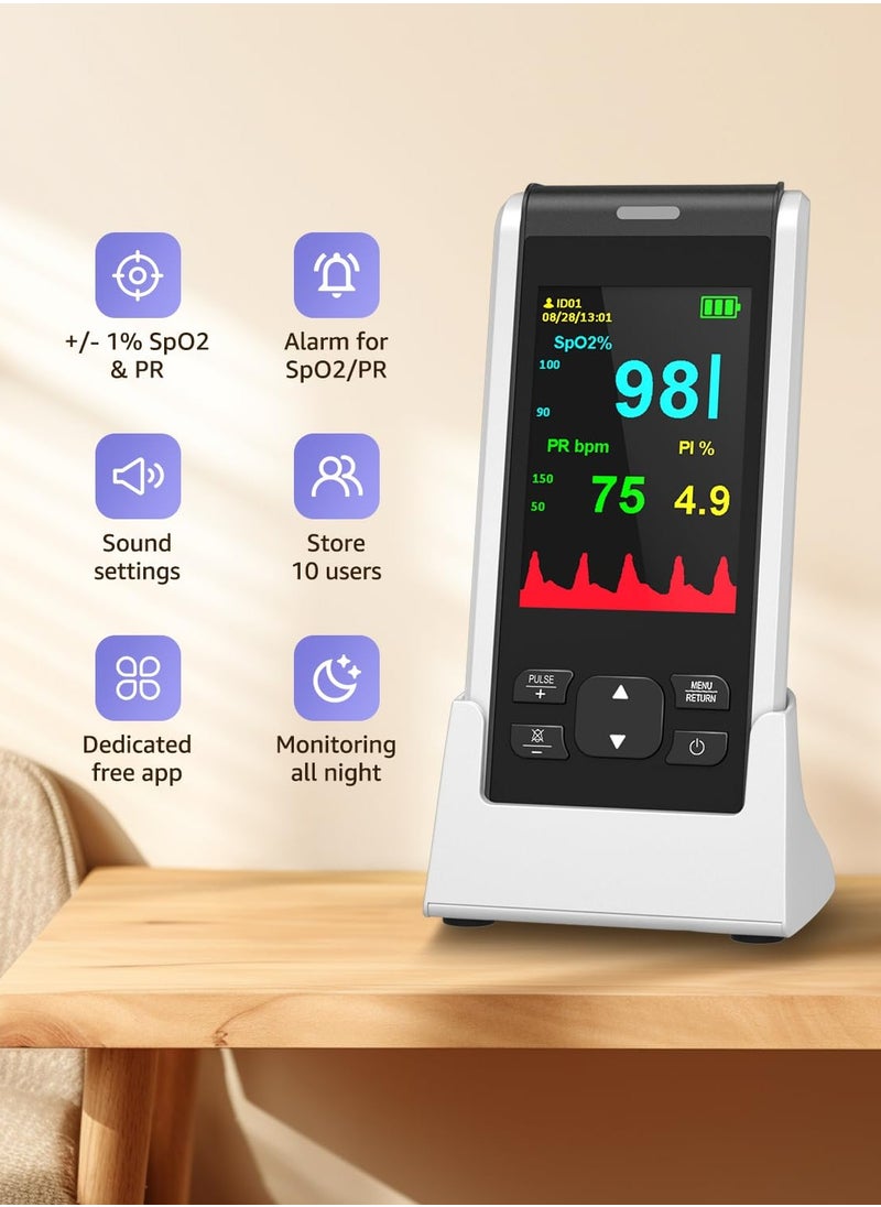 Ru syanl - Pulse Oximeter Fingertip Infant Pulse Oximeter Overnight for Kids Handheld Blood Oxygen Saturation Monitor for SpO2 and Pulse Rate Continuous Infant Monitoring Baby Oxygen Monitor and Adult Finger Spot - Image 1