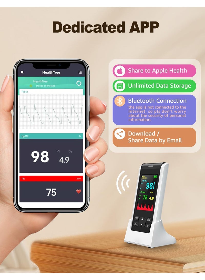 Ru syanl - Pulse Oximeter Fingertip Infant Pulse Oximeter Overnight for Kids Handheld Blood Oxygen Saturation Monitor for SpO2 and Pulse Rate Continuous Infant Monitoring Baby Oxygen Monitor and Adult Finger Spot - Image 1