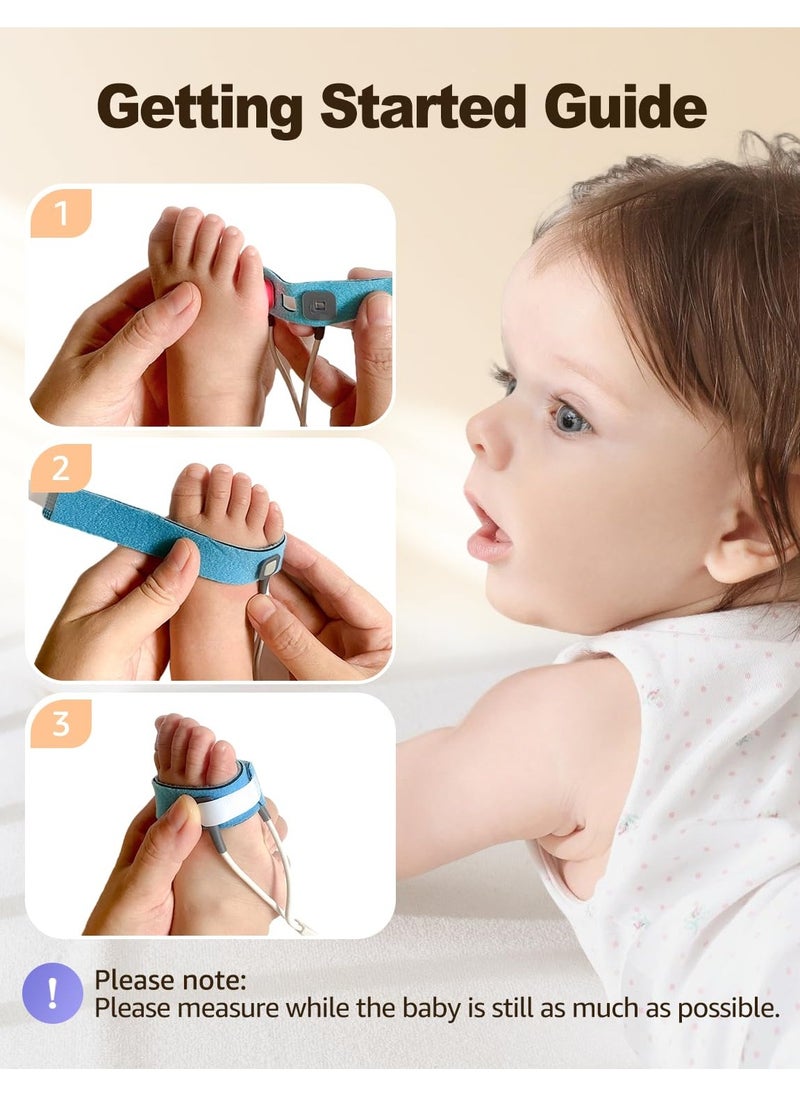 Ru syanl - Pulse Oximeter Fingertip Infant Pulse Oximeter Overnight for Kids Handheld Blood Oxygen Saturation Monitor for SpO2 and Pulse Rate Continuous Infant Monitoring Baby Oxygen Monitor and Adult Finger Spot - Image 1
