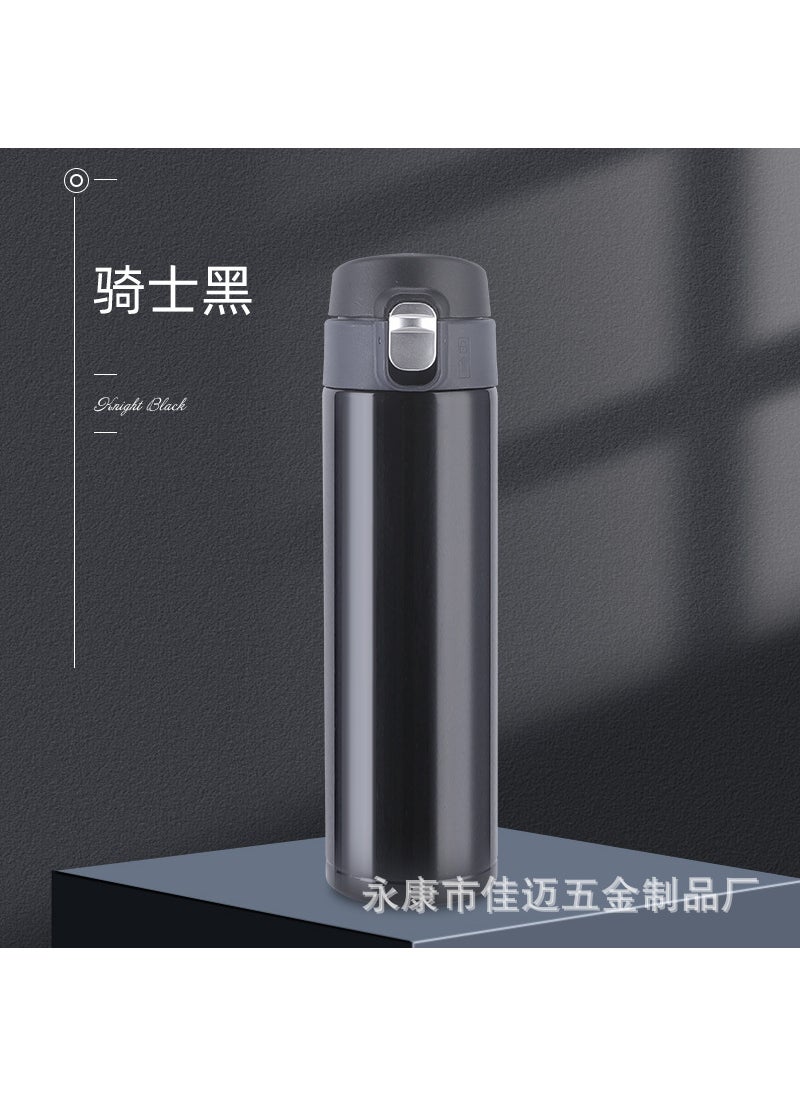 Generic - Creative Stainless Steel Vacuum Flask Large Capacity Travel Mug Quality bounce black-500ml - Image 1