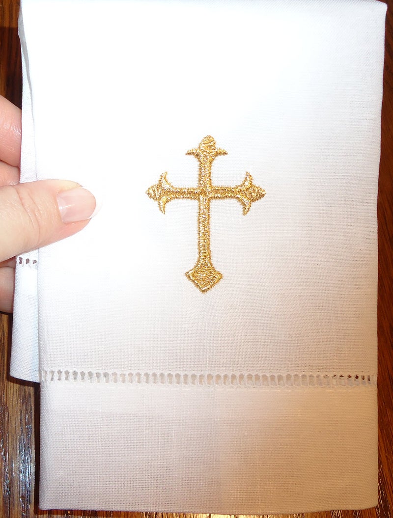 Integrity Designs Baby Baptism Cloth with Gold Cross - Image 5