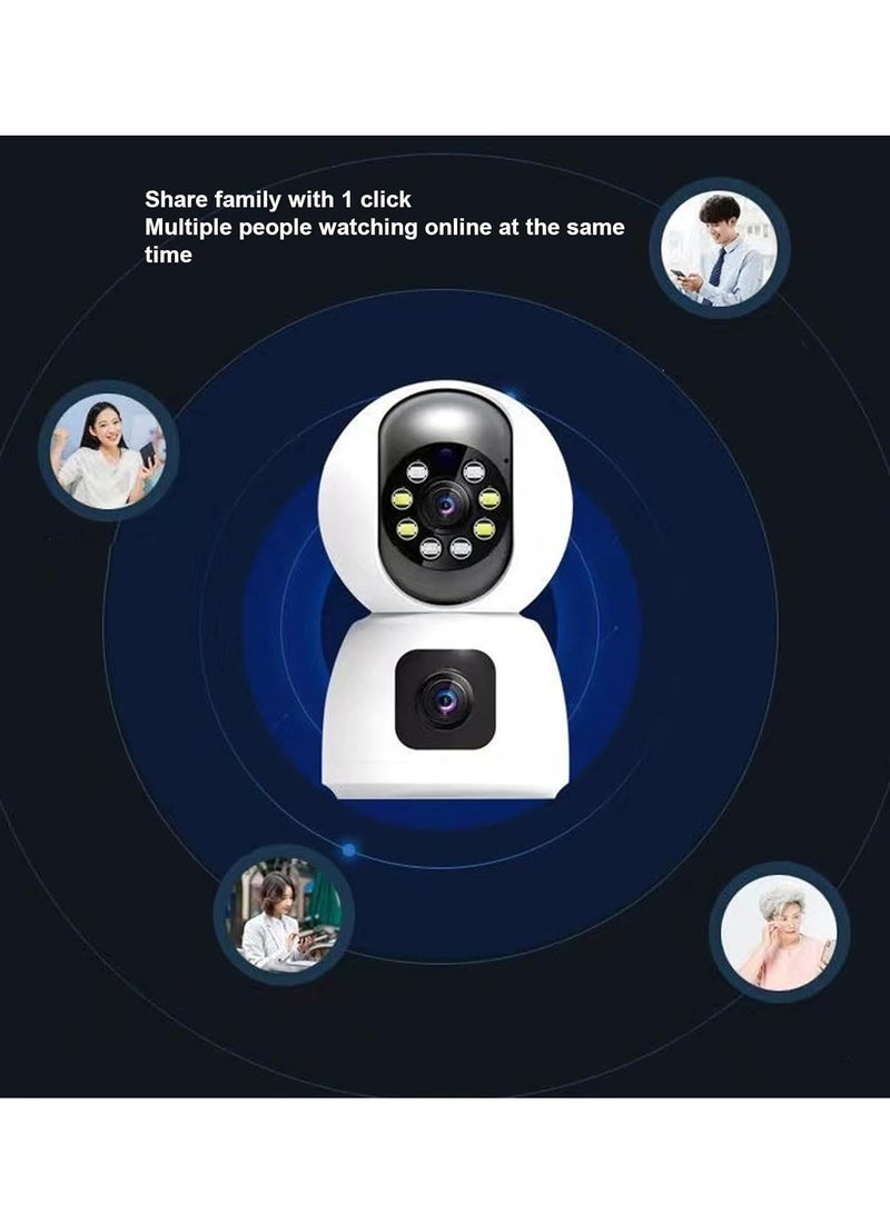 ELTRAZONE WiFi Dual Lens Security Camera HD Wireless Home Camera with Wide Angle NightMotion Detection, 2 Way, Panoramic Shooting, Rich Functions, HD Night - Image 5