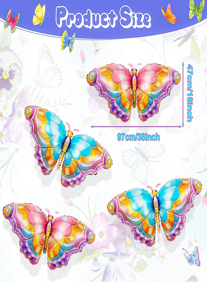 Butterfly Mylar Balloons 10Pcs Jumbo Helium Balloons for Birthday and Spring Party Decorations, Perfect for Fairy Theme Celebrations and Baby Showers - Image 2
