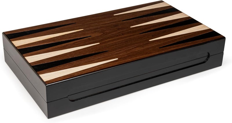 Spin Master Games Legacy Deluxe Wooden Backgammon Classic 2-Player Board Set with Cups and Dice - Image 5
