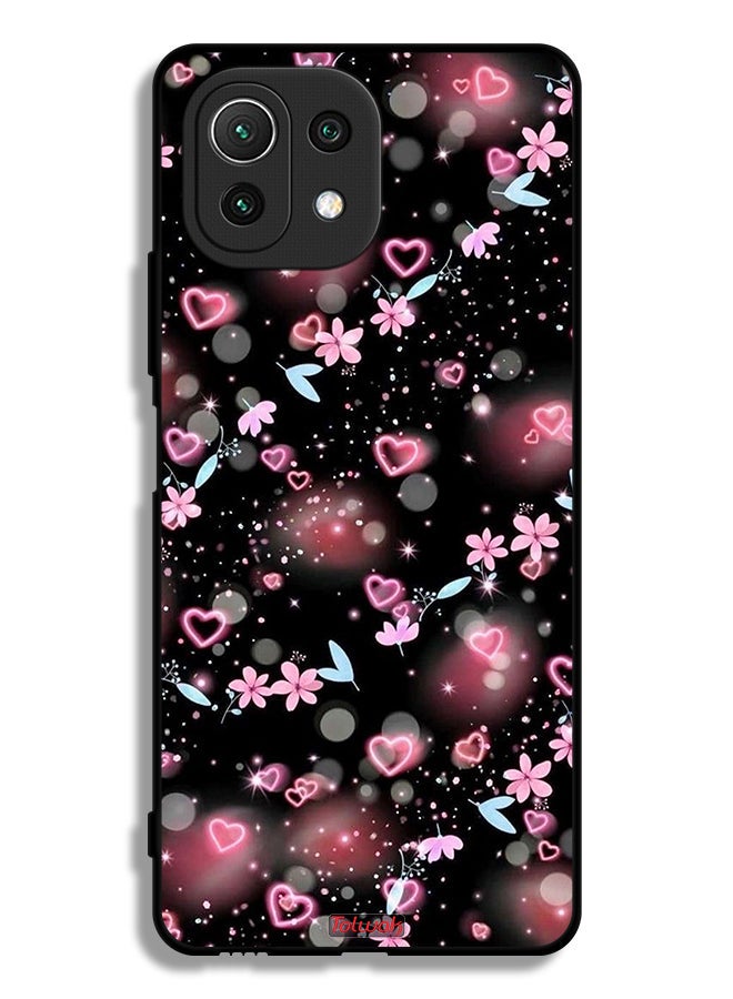 Tolwak Xiaomi Mi 11 Lite 5G Protective Case Cover Small Hearts And Flowers - Image 2