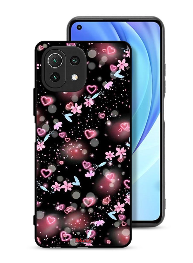 Tolwak Xiaomi Mi 11 Lite 5G Protective Case Cover Small Hearts And Flowers - Image 1