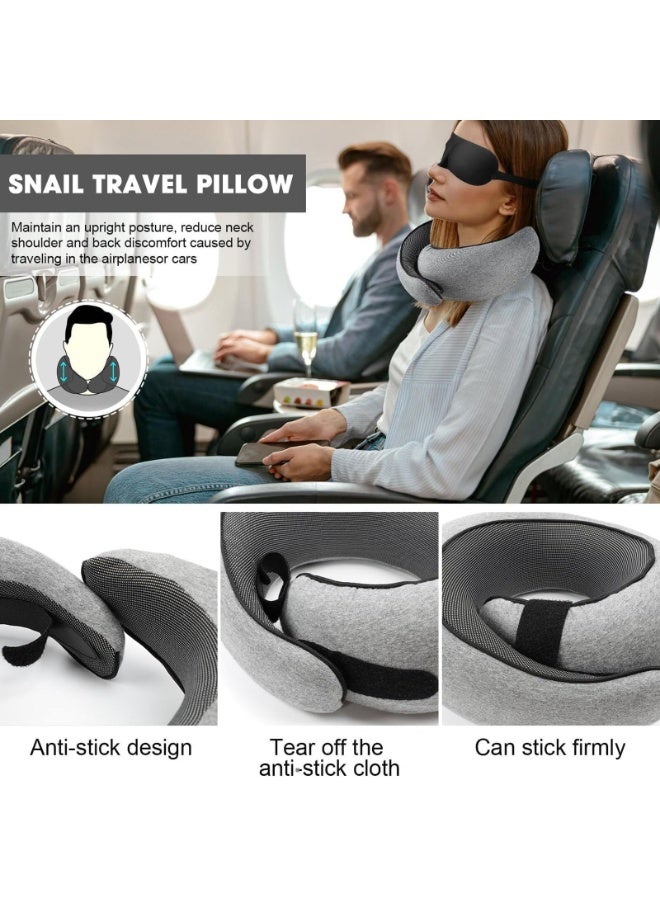 2024 New Flyhugz Pillow for the Neck, Wander Plus Travel Neck Pillow, Aircraft Memory Foam Travel Neck Pillow (Dark Gray) - Image 3