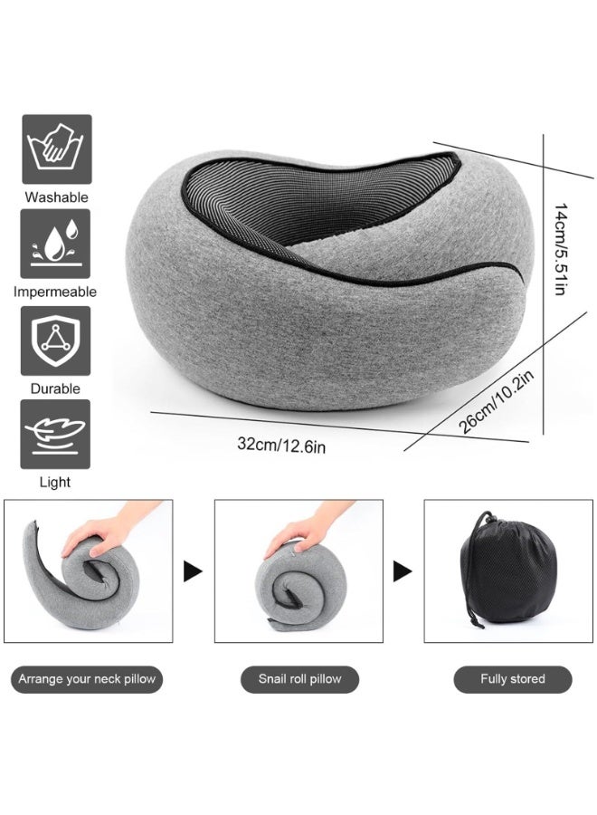 2024 New Flyhugz Pillow for the Neck, Wander Plus Travel Neck Pillow, Aircraft Memory Foam Travel Neck Pillow (Dark Gray) - Image 4