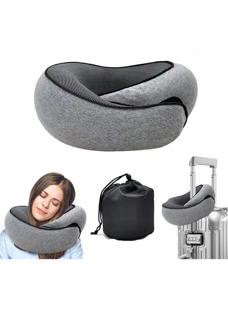 2024 New Flyhugz Pillow for the Neck, Wander Plus Travel Neck Pillow, Aircraft Memory Foam Travel Neck Pillow (Dark Gray) - Image 2