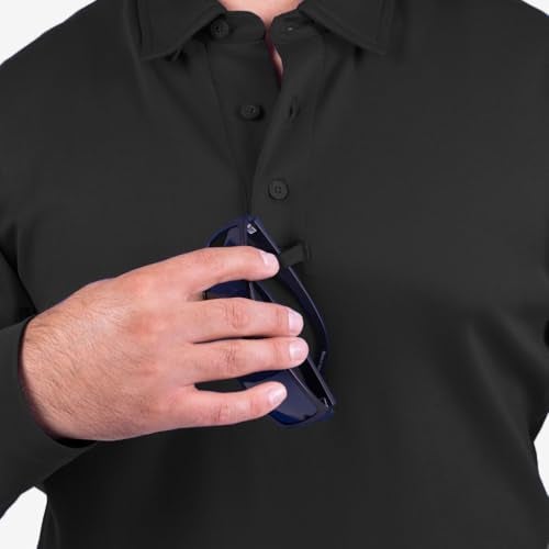Propper I.C.E Men's Long Sleeve Performance Polo Shirt, Black, 3X-Large - Image 3