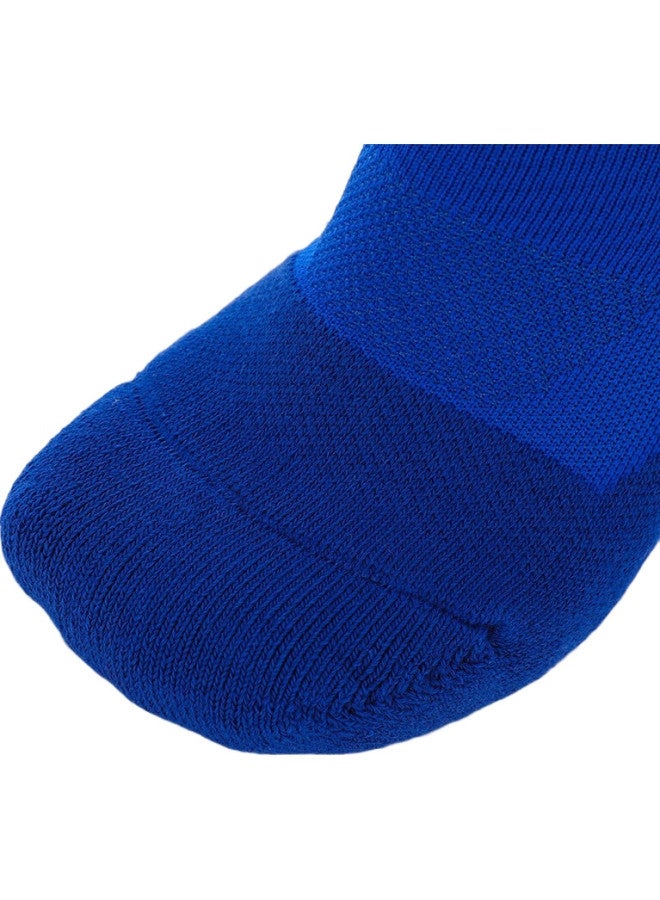 KELME Mid-Calf Socks, Non-Slip Silicone Socks, Thickened Terry Bottom, Soccer Socks, Basketball Socks, Running Socks For Men And Women, Blue And White - Image 1