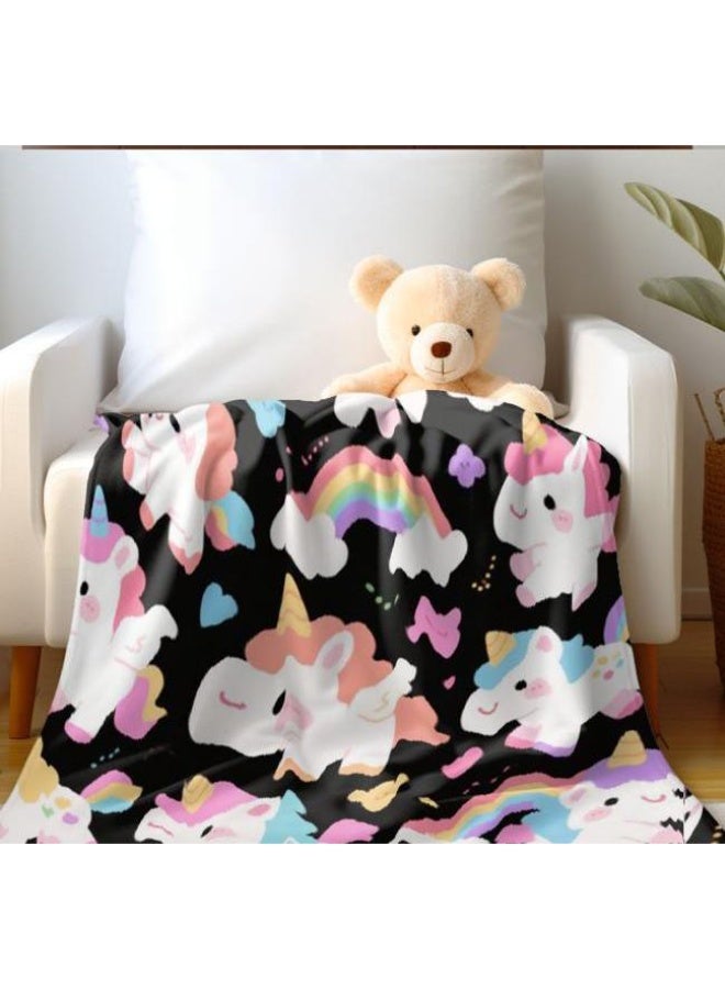 عام بطانية رقيقة من الفانيلا الكرتونية للأطفال والرضع (دافئة ومريحة، ومناسبة للنوم والألعاب) 70 سم * 100 سم - Image 4