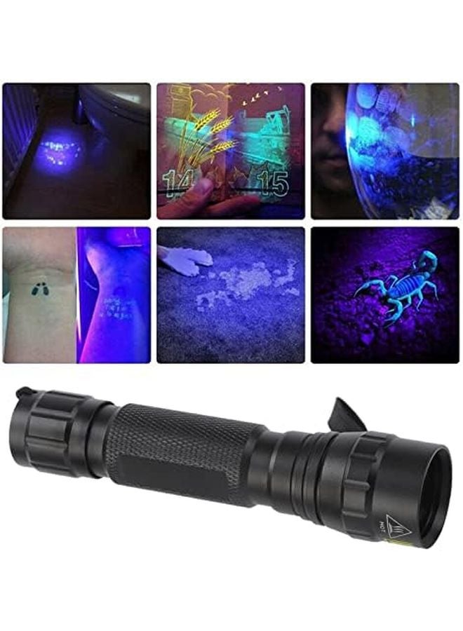365nm UV Black Light Flashlight For Urine Detection Scorpion Hunting Money Inspection - Image 4