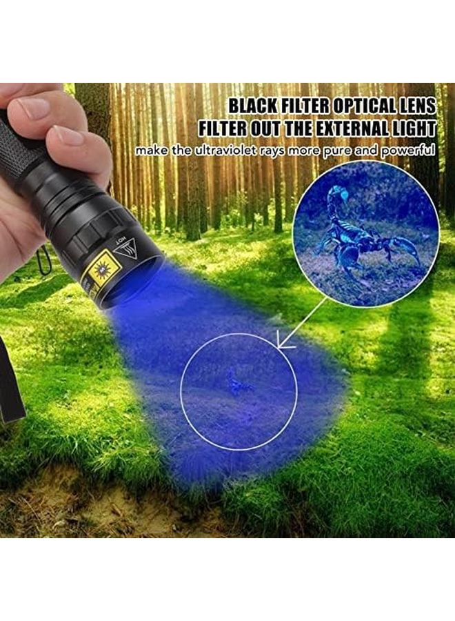 365nm UV Black Light Flashlight For Urine Detection Scorpion Hunting Money Inspection - Image 3