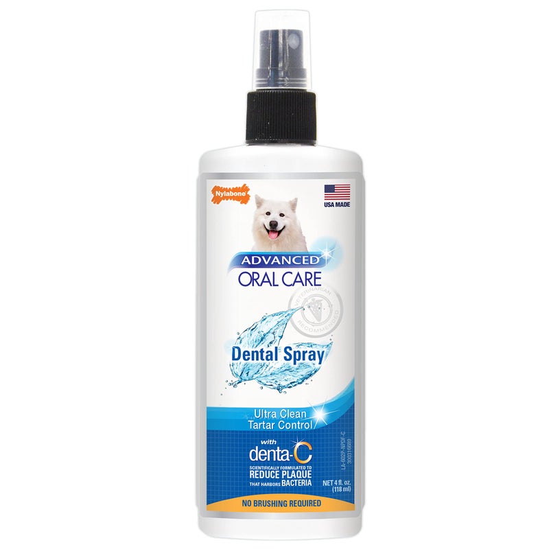 Nylabone Advanced Oral Care Pet Dental Spray, Liquid Tartar Remover & Breath Freshener for Dogs, Dog Teeth-Cleaning, 4 oz. - Image 1