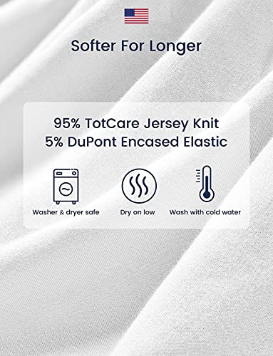 TotAha Graco Pack and Play Sheets Fitted, TotAha Buttery Soft Mini Crib Sheets Girl, Floral Pack N Play Mattress Sheets Hypoallergenic, Premium Jersey Playrad Sheets, Meredith Allover & Pale Pink, 2 Pack - Image 5