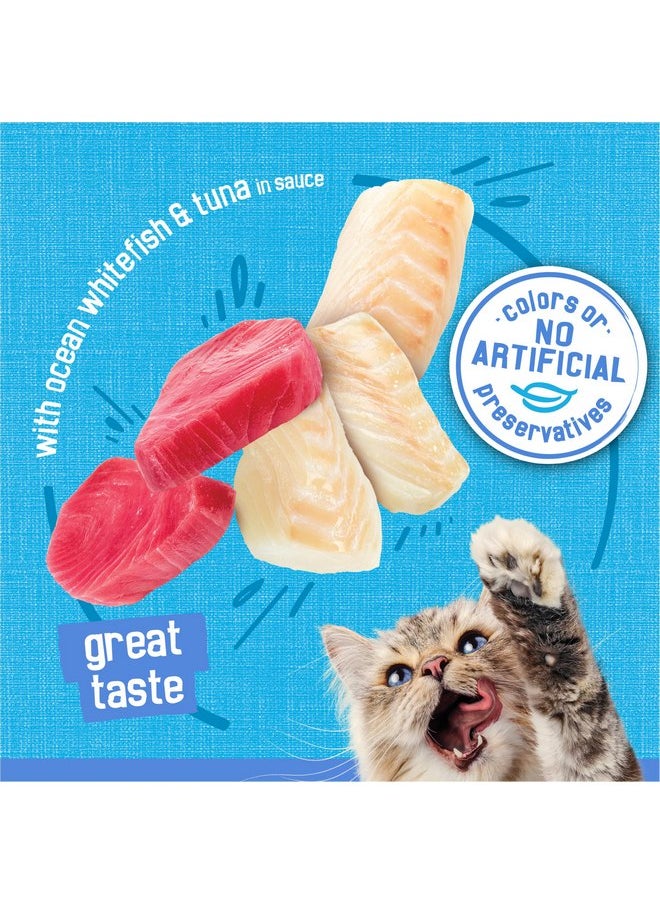 فريسكس - طعام القطط الرطب Purina Friskies Shreds مع سمك المحيط الأبيض والتونة في الصلصة - (عبوة من 24 علبة) 5.5 أونصة - Image 1