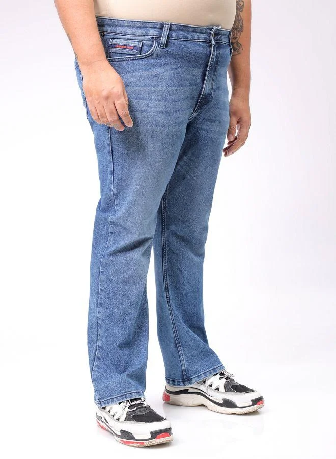 HARDSODA  Men Plus Size Bootcut Solid Mid-Rise Stretchable Jeans for Men | Best Price UAE