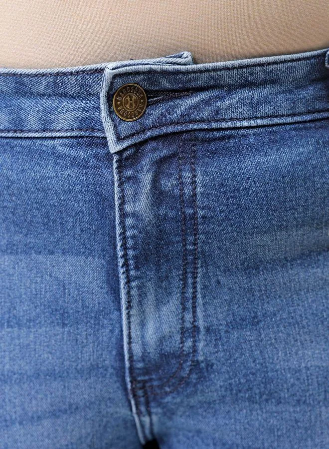 HARDSODA  Men Plus Size Bootcut Solid Mid-Rise Stretchable Jeans for Men | Best Price UAE