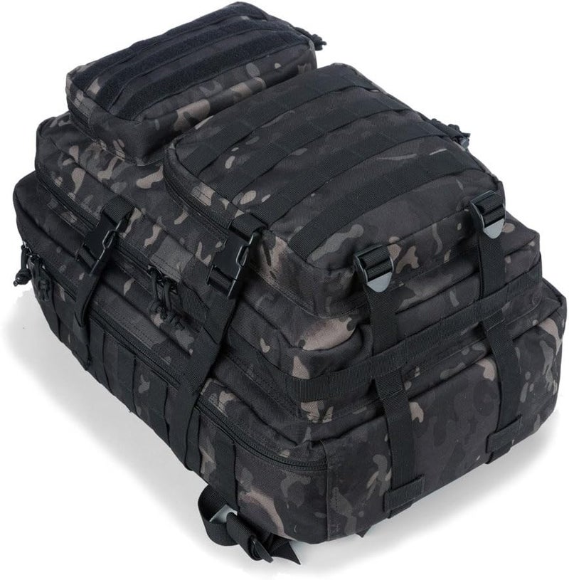 REEBOW GEAR Military Tactical Backpack 40L Assault Pack Army Molle Bug Out Bag Backpacks Black Brown - Image 4