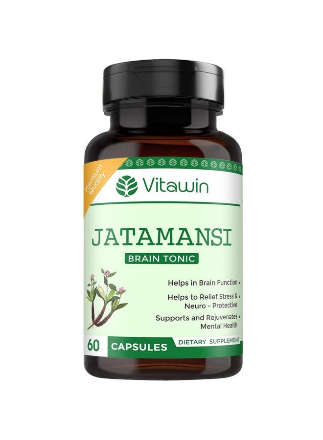 VitaWin Jatamansi for Brain Tonic, Natural Herbal, 500 mg, Veg - 60 Capsules, Nutrition Supplement - Image 1