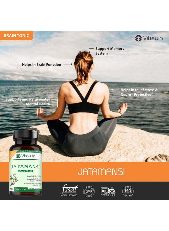 VitaWin Jatamansi for Brain Tonic, Natural Herbal, 500 mg, Veg - 60 Capsules, Nutrition Supplement - Image 4