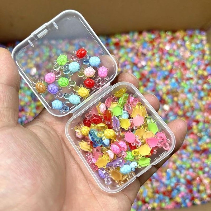 Tiosen 100Pcs Resin Turtle Moulds Set, Mini Animals for DIY Crafts, Dollhouse Miniatures, Garden Decor - Image 4