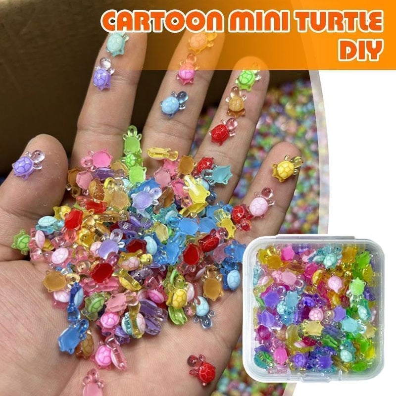 Tiosen 100Pcs Resin Turtle Moulds Set, Mini Animals for DIY Crafts, Dollhouse Miniatures, Garden Decor - Image 2