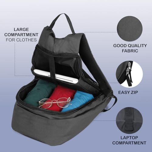 Kaaytee Voyager Plus Anti Theft Number Lock Backpack Bag with 15.6 Inch Laptop Compartment, USB Charging Port & Organizer Pocket for Men Women Boys Girls- (Black) - Image 3