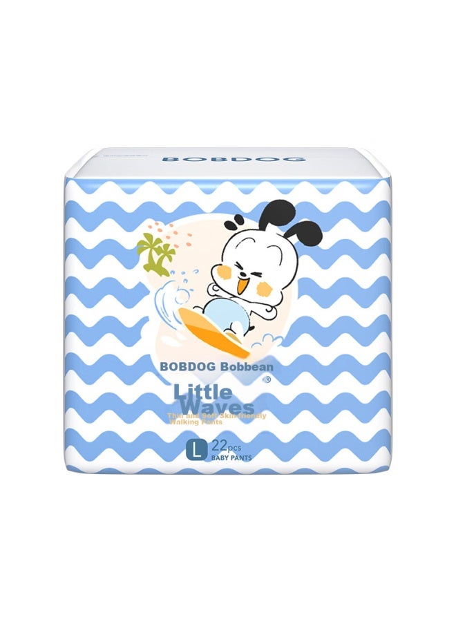 Bobdog Small Wave Thin Soft Skin-friendly Training Pants L 132 Pieces Per Box Large Size Baby Diapers - Image 1