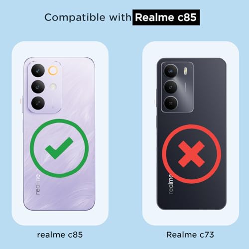 Pikkme Back Cover for Realme Narzo 90X 5G / Realme C85 5G / Realme 15X 5G Mag-Safe Shockproof PC + TPU Protective Case Magnetic Support Bumper Case (Transparent Mag-Safe) - Image 4