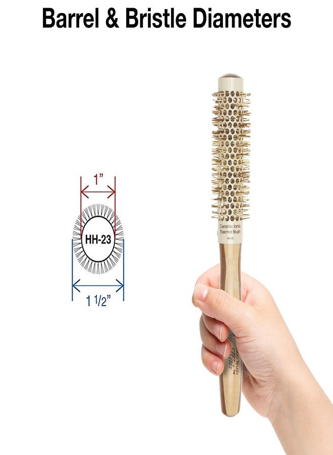 Olivia Garden Healthy Hair Eco-Friendly Bamboo Ionic Thermal Round Hair Brush HH-23 (1") - Image 2