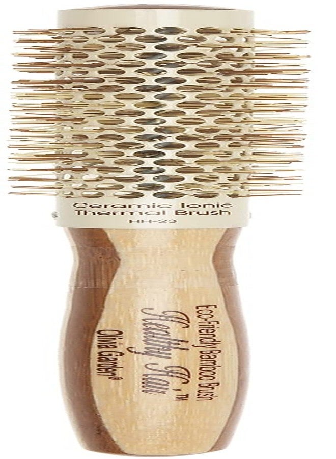 Olivia Garden Healthy Hair Eco-Friendly Bamboo Ionic Thermal Round Hair Brush HH-23 (1") - Image 1