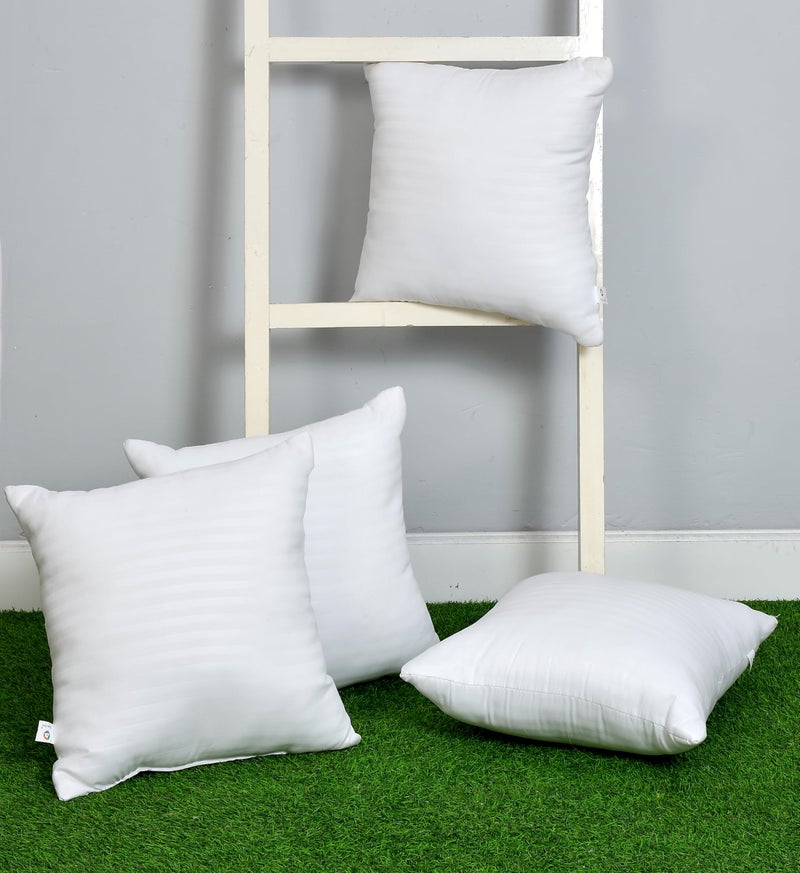 HFI UrbanArts Virgin Microfiber Cushion Fillers - Pack of 4 Pcs, 20 x 20 Inches, White, Hotel Quality | Odourless & Dust Mite | Cushion for Sofa, Cushions for Bed, Sofa Pillow, Cushions Pillows - Image 2