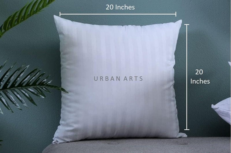 HFI UrbanArts Virgin Microfiber Cushion Fillers - Pack of 4 Pcs, 20 x 20 Inches, White, Hotel Quality | Odourless & Dust Mite | Cushion for Sofa, Cushions for Bed, Sofa Pillow, Cushions Pillows - Image 3