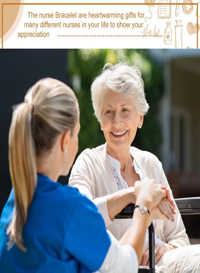 Sureio 24 Sets Nurse Graduation Gifts 2025 Bulk Nursing Bracelet with Card Appreciation Gifts for Student Practitioner(Heart) - Image 5