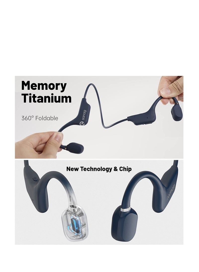 sanag A5S True Bone Conduction Earphone Open Ear Bluetooth Wireless Sports Waterproof 3D Stereo Sound - Image 4