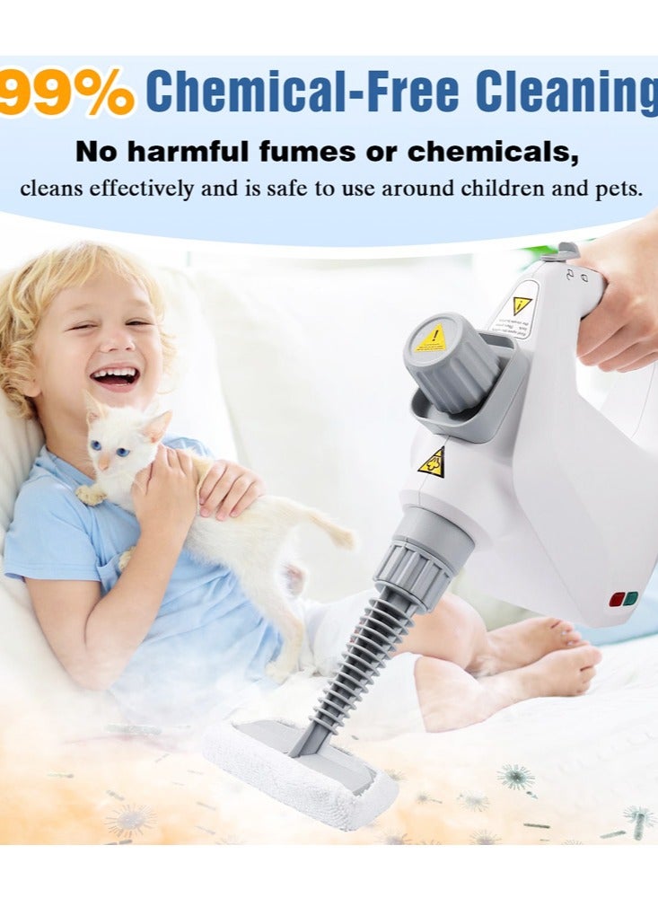 Joshberg Handheld Steam Cleaner, Steamer for Cleaning, Multipurpose Portable Steam Cleaners for Home Use with Safety Lock and 9 Accessory Kit to Remove Grime, Grease, and More, Save Time and Effort - Image 4