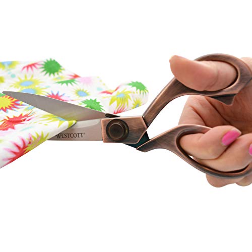 Westcott 8" Bent Stainless Steel Copper-Finish Scissors For Office & Home, 2 Pack (17600) - Image 5
