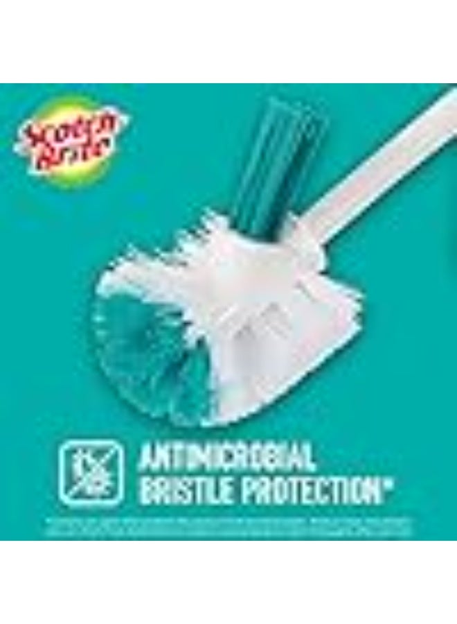 سكوتش برايت Scotch-Brite Premium Toilet Plastic Brush with Container, Anti-Microbial bristle protection, No Bacterial Odor, neatly tucked, long handle, aesthetic design - Image 5