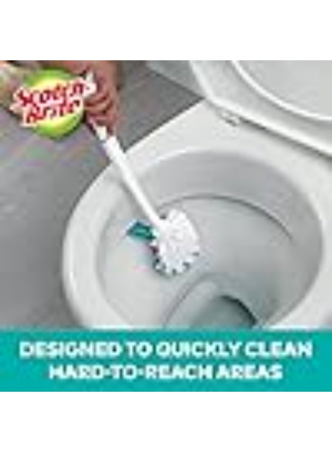 سكوتش برايت Scotch-Brite Premium Toilet Plastic Brush with Container, Anti-Microbial bristle protection, No Bacterial Odor, neatly tucked, long handle, aesthetic design - Image 2
