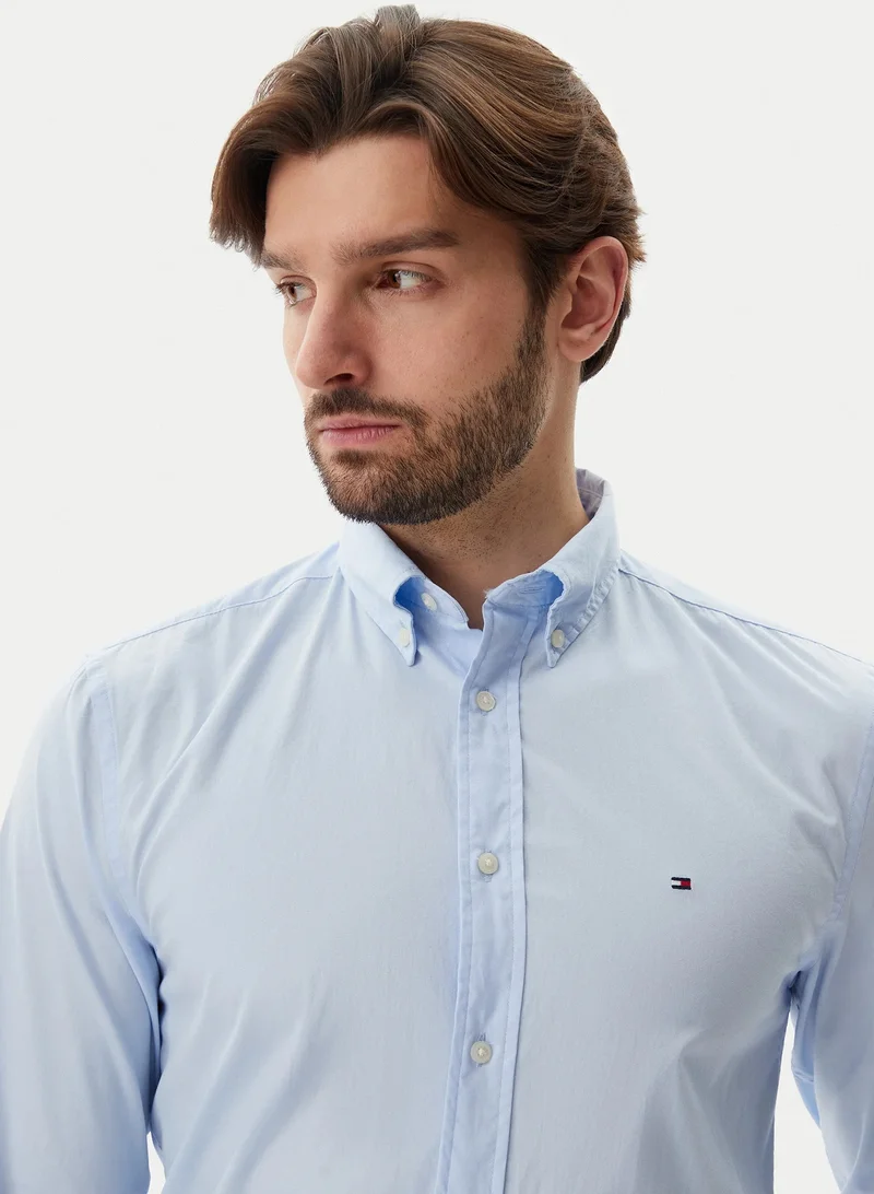TOMMY HILFIGER Core Flex Button Down  Regular Fit Poplin Shirt
