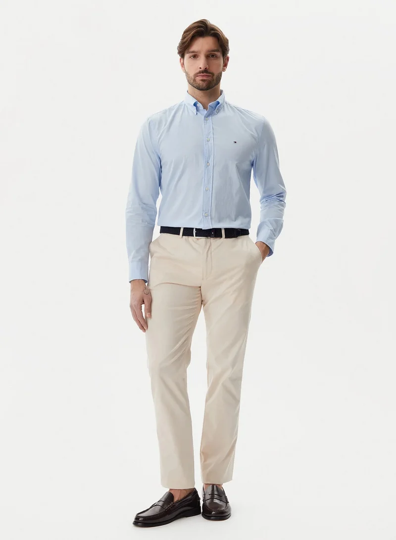 TOMMY HILFIGER Core Flex Button Down  Regular Fit Poplin Shirt
