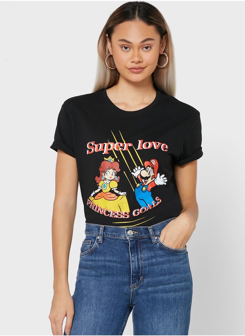 DIFUZED - Nintendo Super Mario Love T-Shirt - Image 1