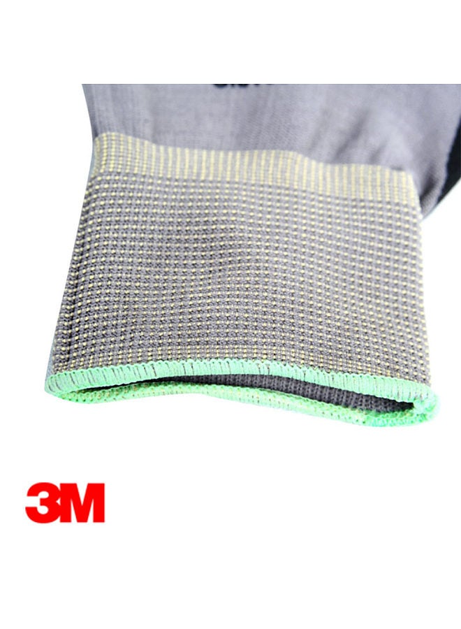 3M 1 Pair Comfort Grip Glove Nitrile Rubber Protective Gloves Cut Resistance Gloves Work Gloves Stretch Fit High quality Coated General Use Size L - Image 2